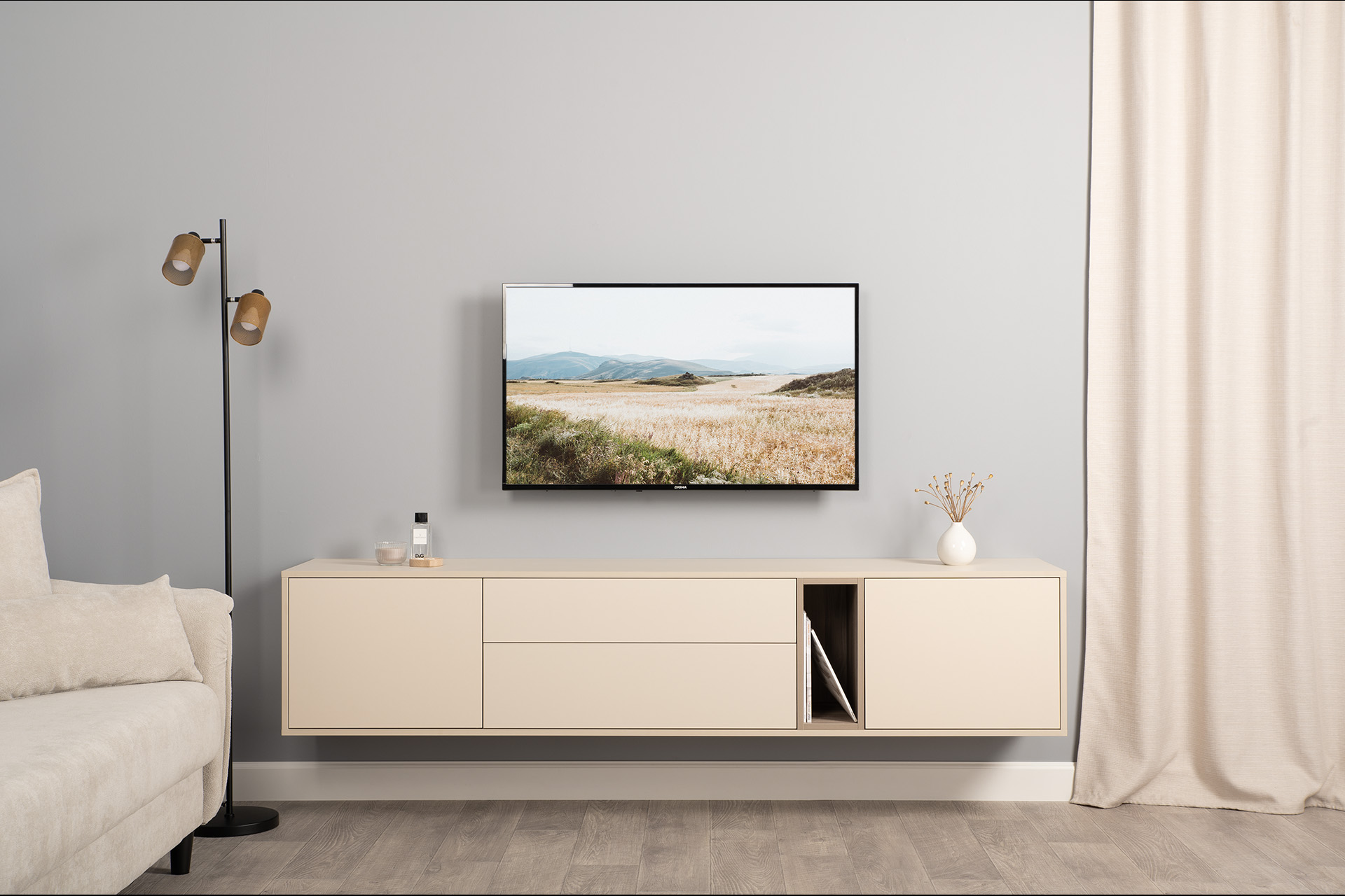 Сатин 7045 SU, Эмили Блаш U9135, Белый PE шагрень