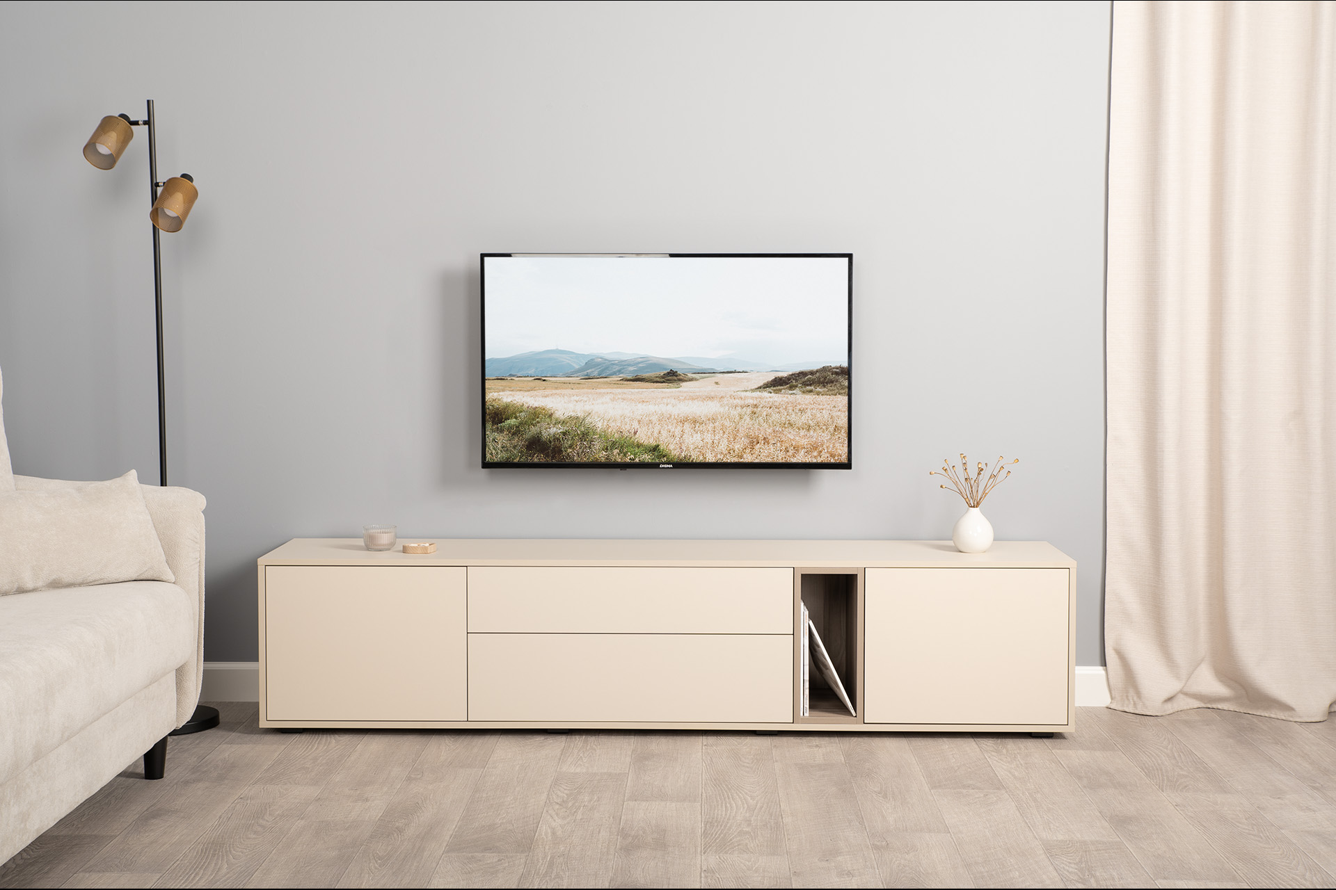 Сатин 7045 SU, Эмили Блаш U9135, Белый PE шагрень