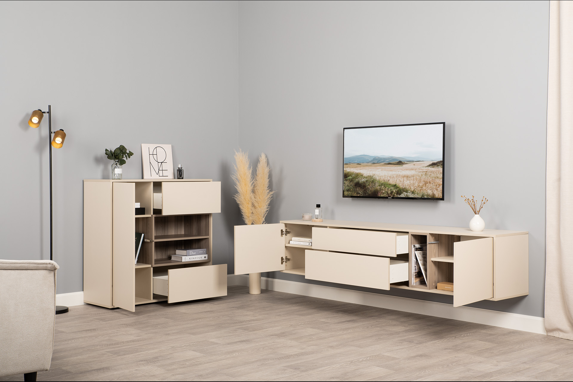 Сатин 7045 SU, Эмили Блаш U9135, Белый PE шагрень