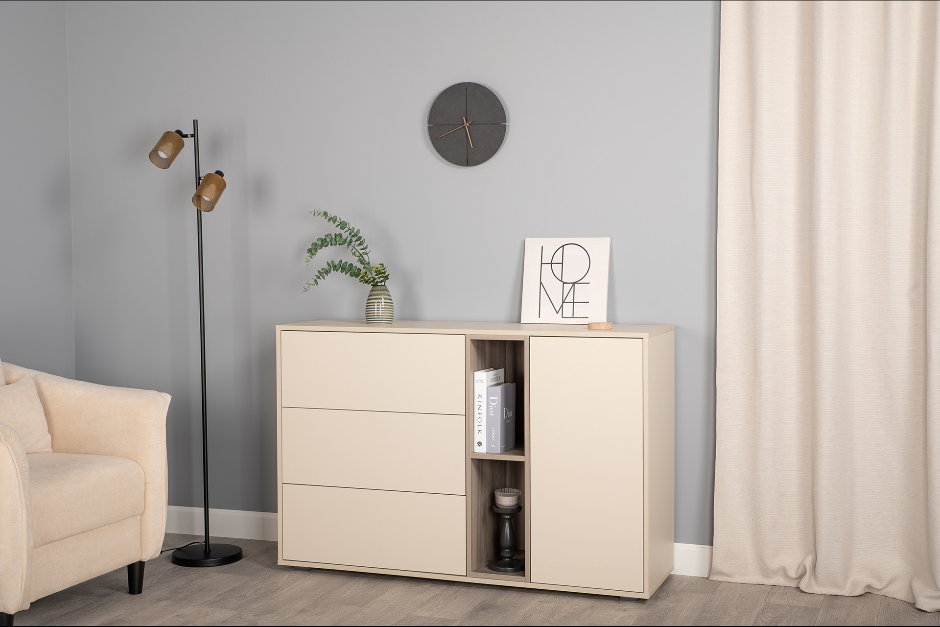 Сатин 7045 SU, Эмили Блаш U9135, Белый PE шагрень