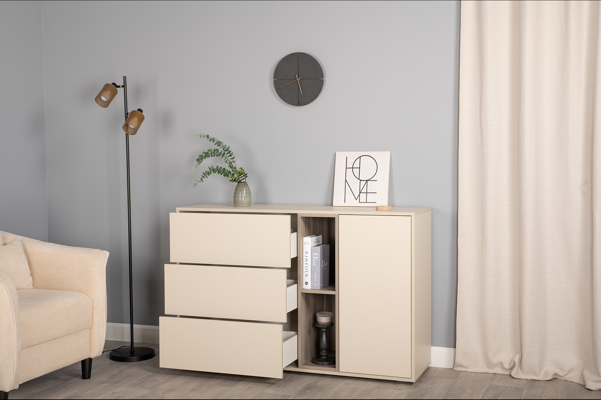 Сатин 7045 SU, Эмили Блаш U9135, Белый PE шагрень